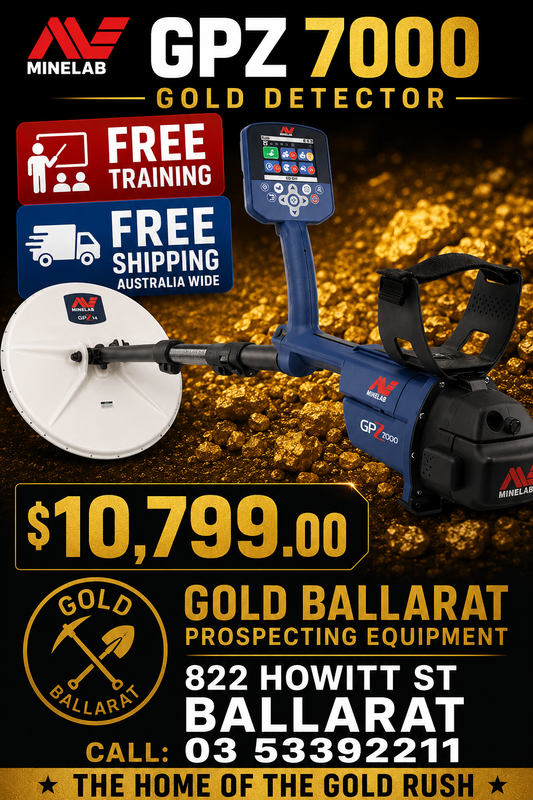 MINELAB GPZ 7000   GOLD DETECTOR + FREE HALF OR FULL DAY TRAINING