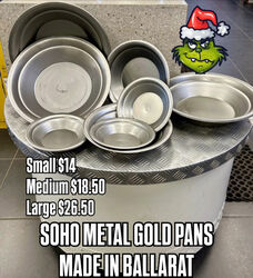 GOLD PAN BY SOHO BALLARAT - SOVEREIGN HILL - MEDIUM 11" METAL 