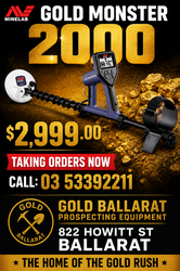 MINELAB GOLD MONSTER 2000 GOLD DETECTOR - MINELAB BALLARAT