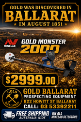 MINELAB GOLD MONSTER 2000 GOLD DETECTOR - MINELAB BALLARAT