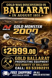 MINELAB GOLD MONSTER 2000 GOLD DETECTOR - MINELAB BALLARAT