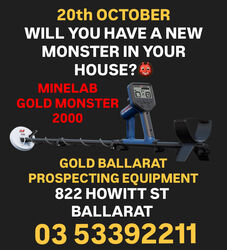 MINELAB GOLD MONSTER 2000 - ARRIVING 20TH OCTOBER ** ORDER NOW: 03 53392211