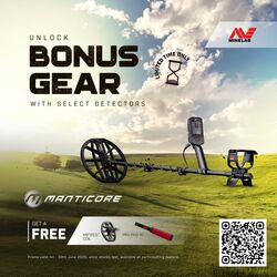 MINELAB MANTICORE + GET A FREE 8" X 5" COIL & PRO FIND 40 PINPOINTER 