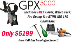 Minelab GPX 5000 May Madness sale free stihl ms 170 chainsaw ballarat